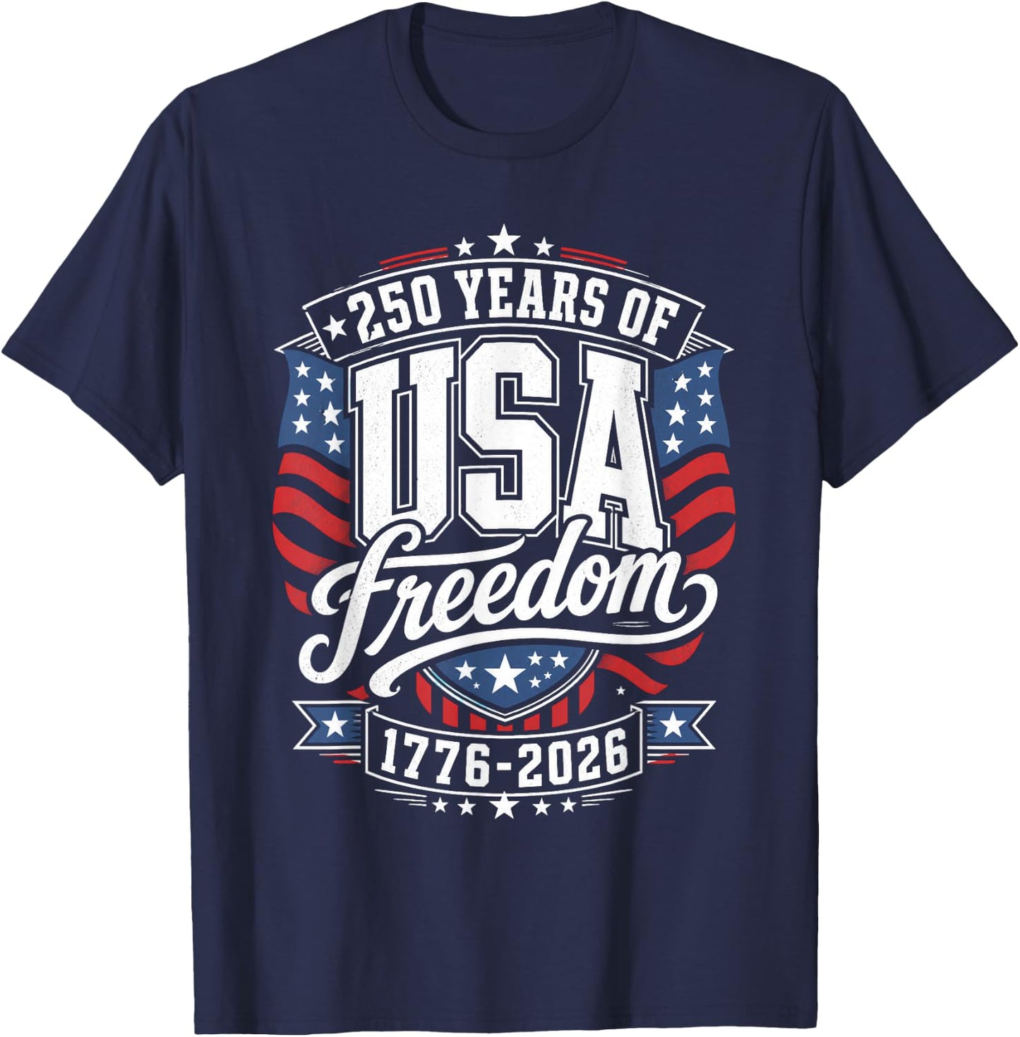 250 Anniversary USA Women Men T-Shirt - T-Shirt | Navy