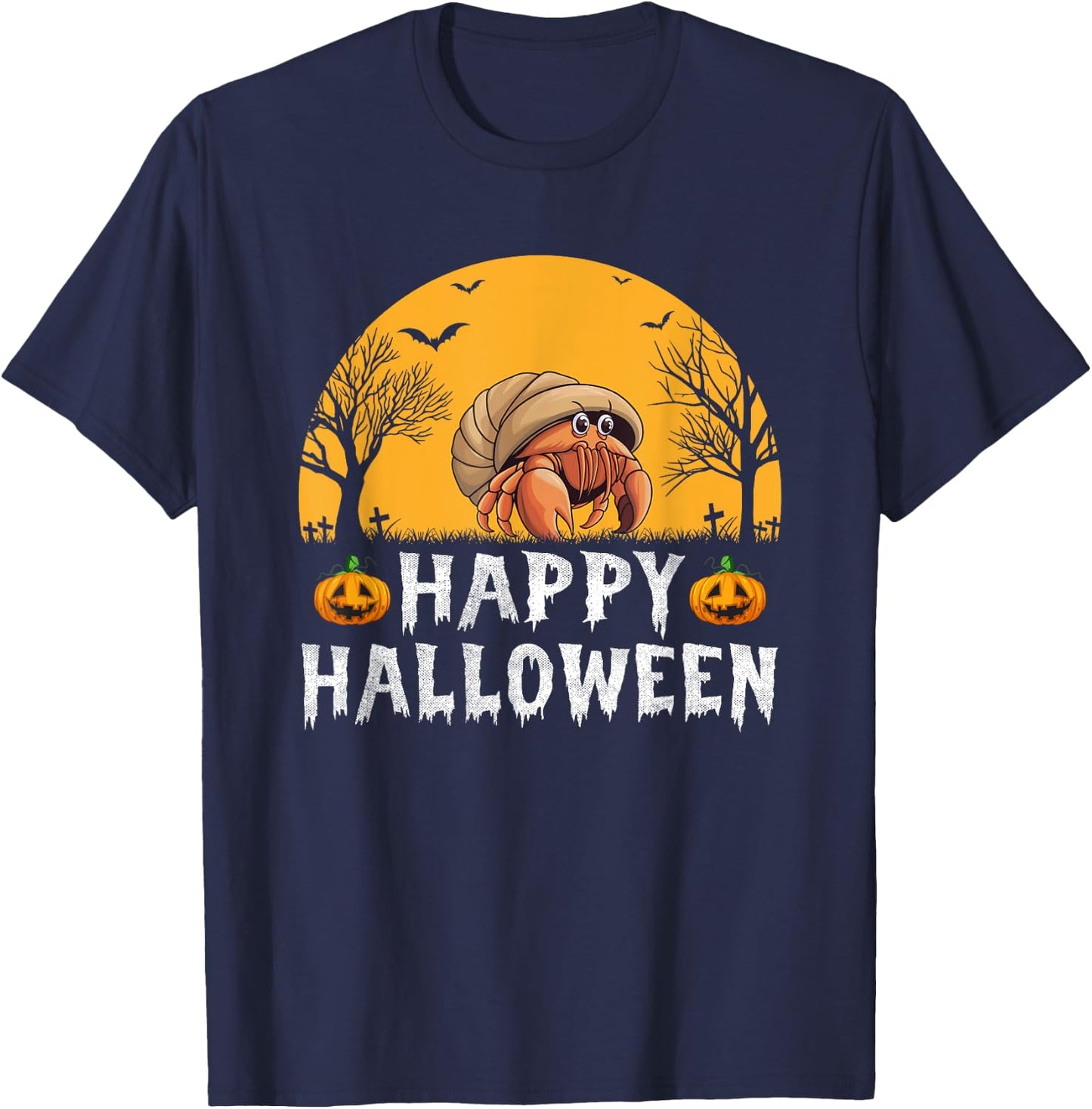 Hermit Crab Men Women Kids Happy Halloween Costume T-Shirt - T-Shirt | Navy
