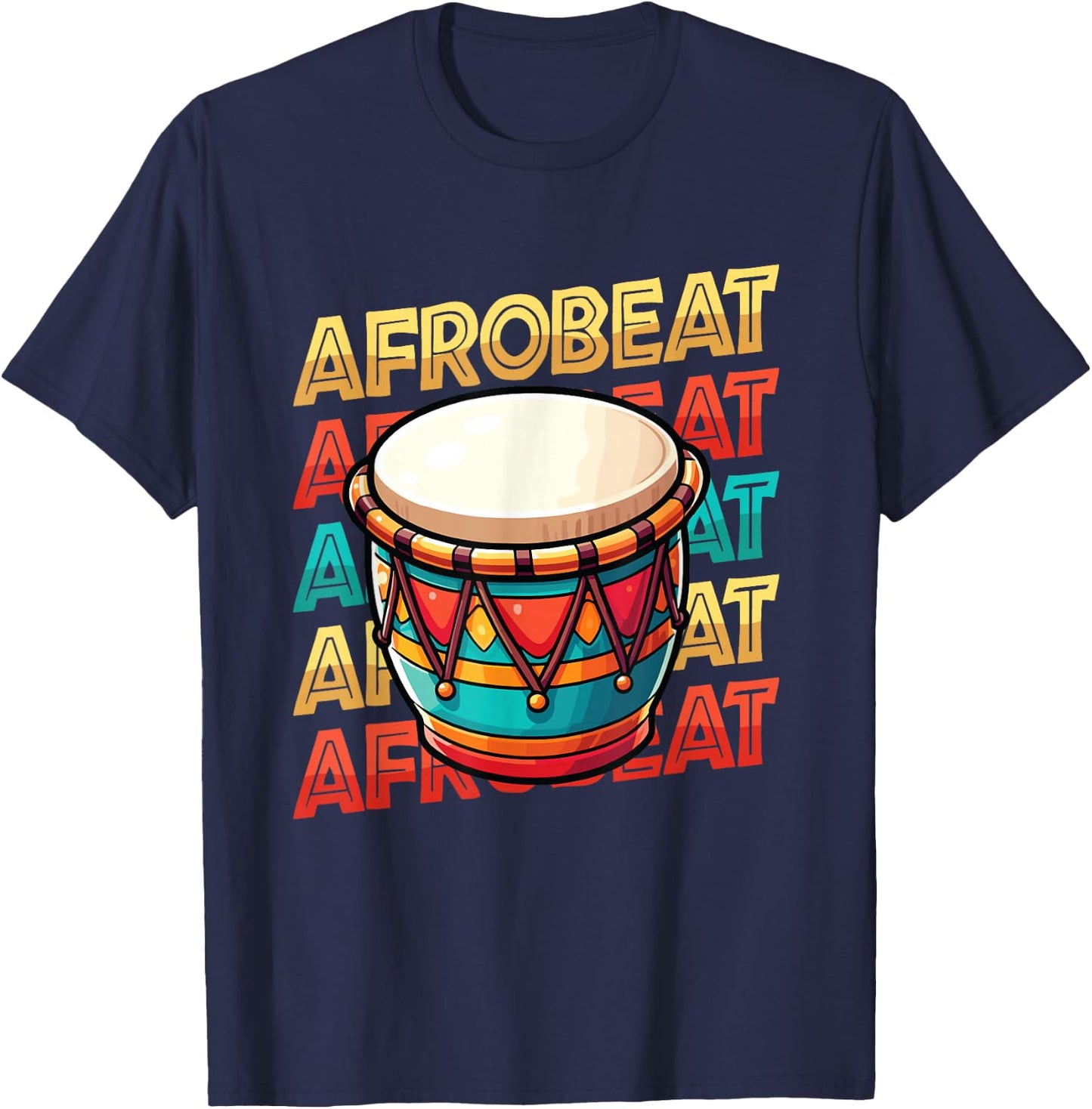 Afrobeat Djembe African Drum Music Djembe Player T-Shirt - T-Shirt | Navy