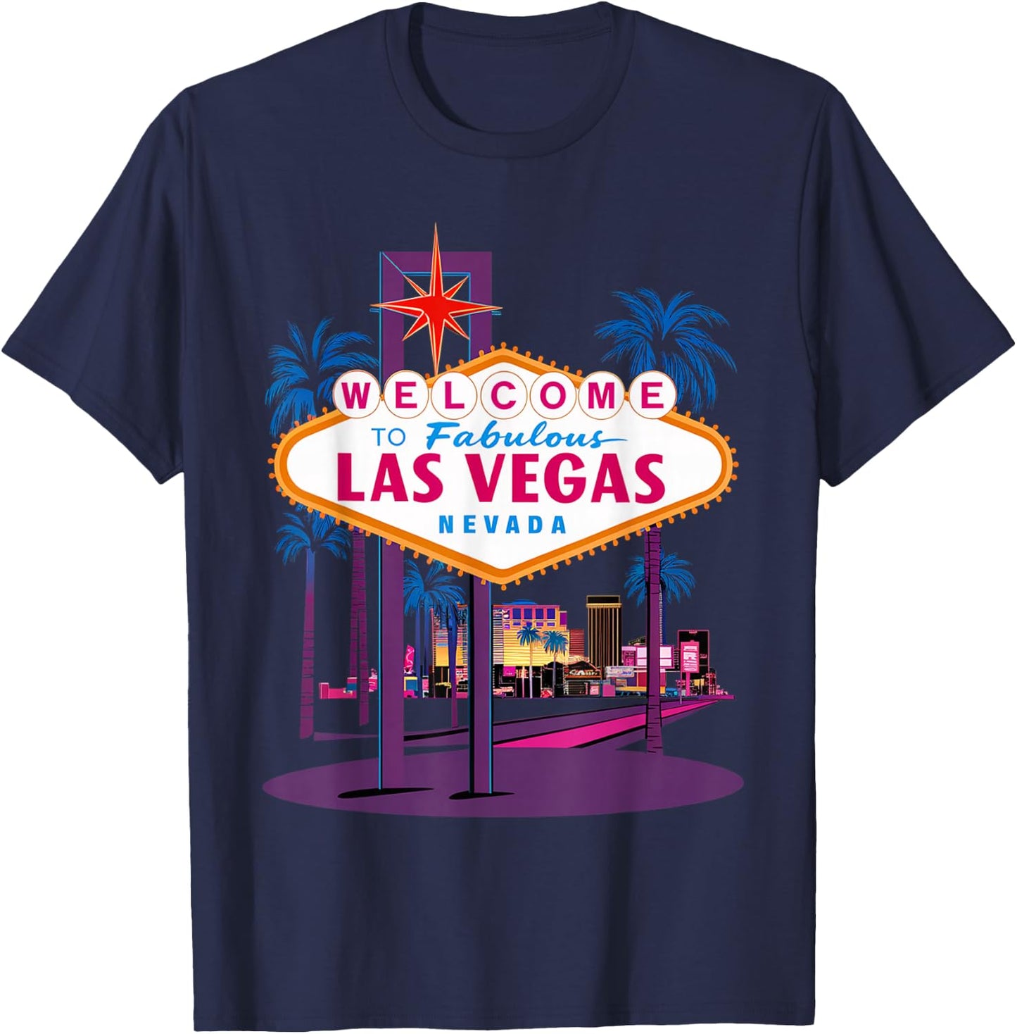 I Love LAS VEGAS Nevada City Vegas Souvenir Gifts Las T-Shirt - T-Shirt | Navy