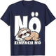Nö einfach nö Faultier Statement Kinder Mädchen Junge Lustig T-Shirt - T-Shirt | Navy