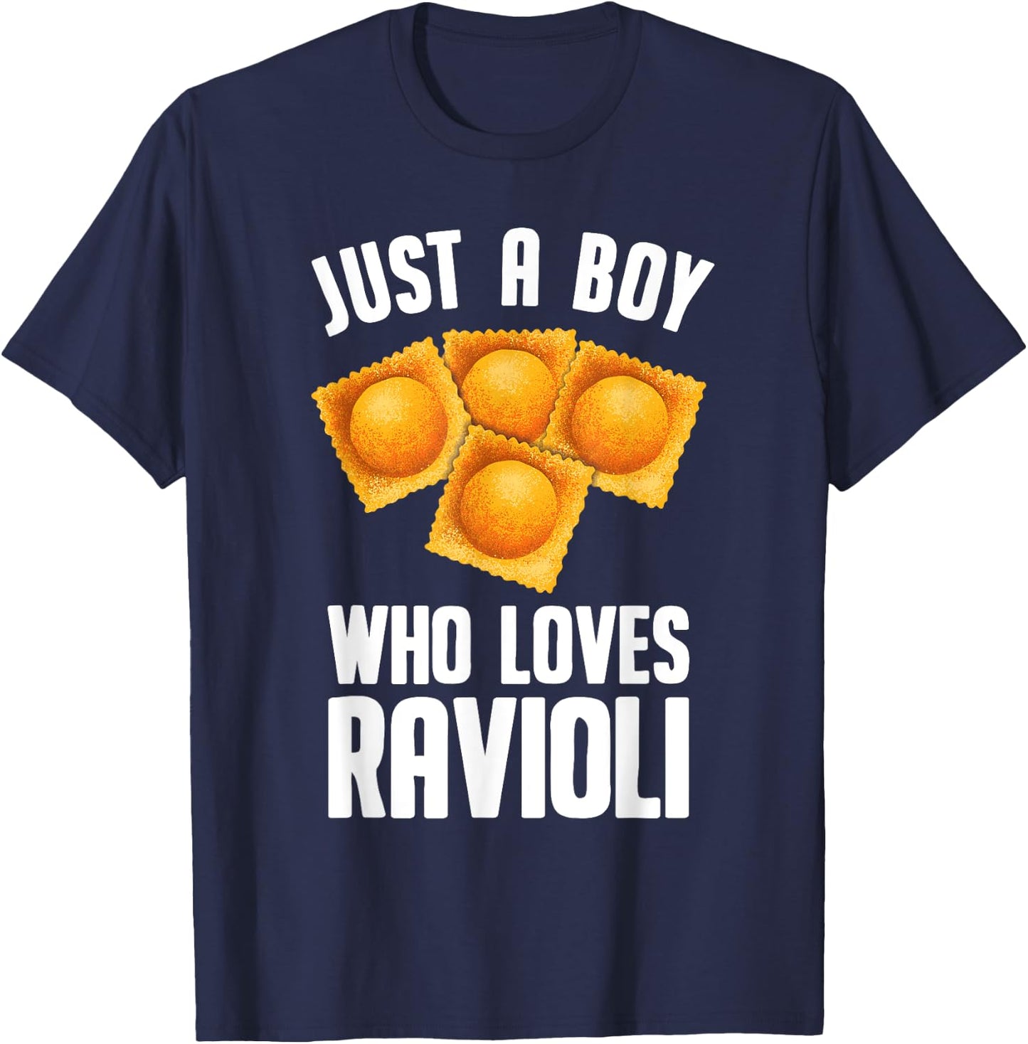 Cool Ravioli Design For Boys Men Ravioli Pasta Dough Wrap T-Shirt - T-Shirt | Navy