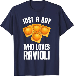 Cool Ravioli Design For Boys Men Ravioli Pasta Dough Wrap T-Shirt - T-Shirt | Navy