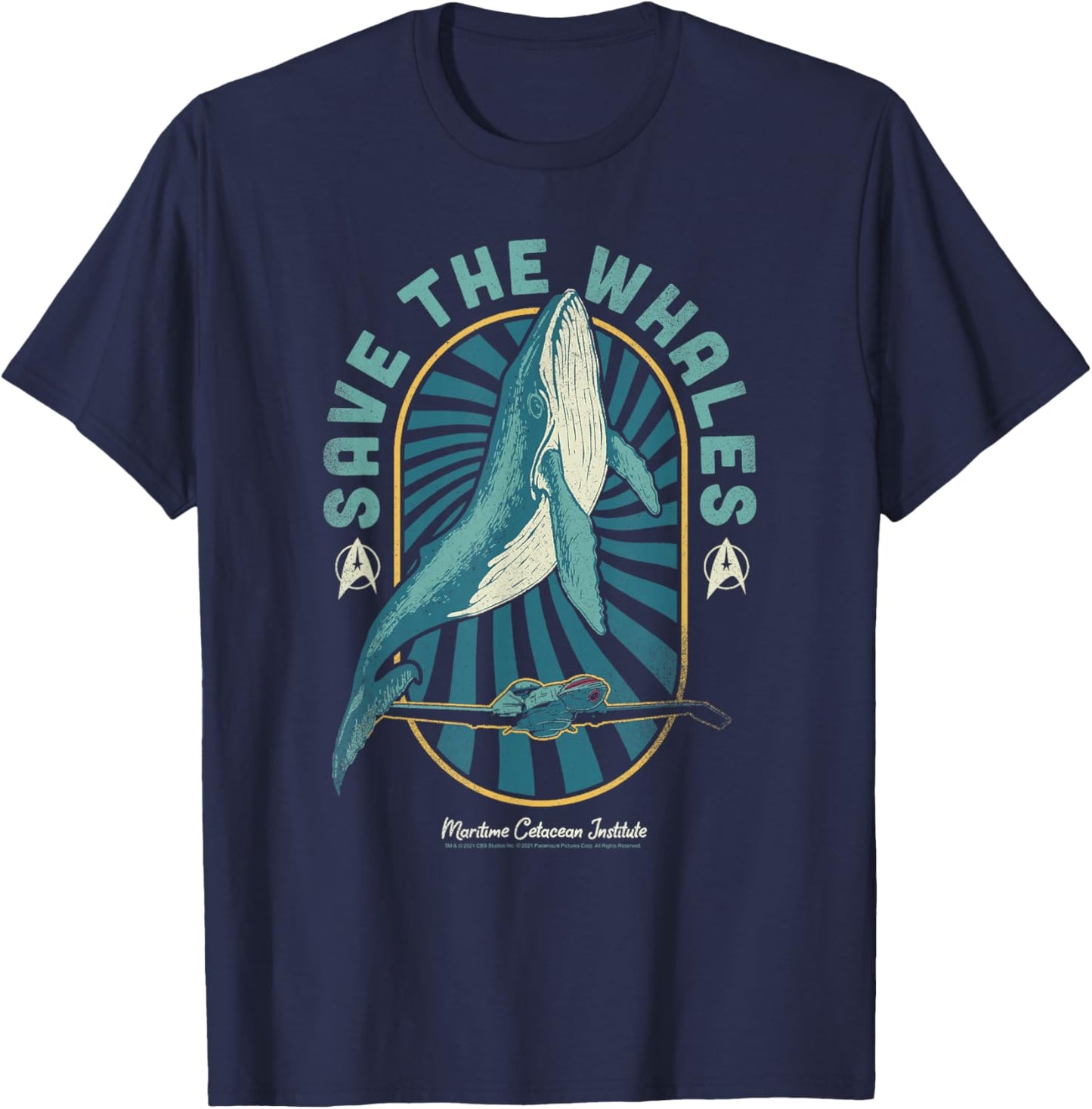 Star Trek IV: The Voyage Home Save The Whales Collection , black T-Shirt - T-Shirt | Navy