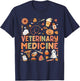 Veterinary Medicine Pumpkin Fall Veterinary Technician Week T-Shirt - T-Shirt | Navy