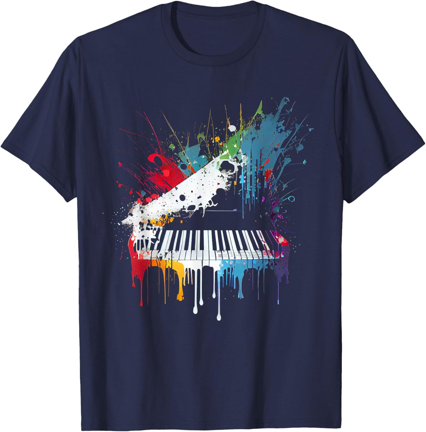 Piano Design Klavier Geschenk für Pianisten T-Shirt - T-Shirt | Navy