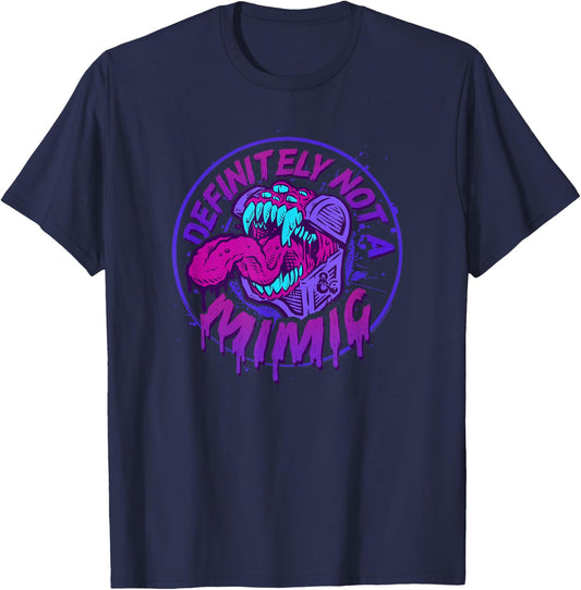 Dungeons & Dragons Definitely Not A Mimic Iconic Logo , black T-Shirt - T-Shirt | Navy