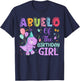 Abuelo Of The Birthday Girl Dinosaur Saurus Rex Party T-Shirt - T-Shirt | Navy