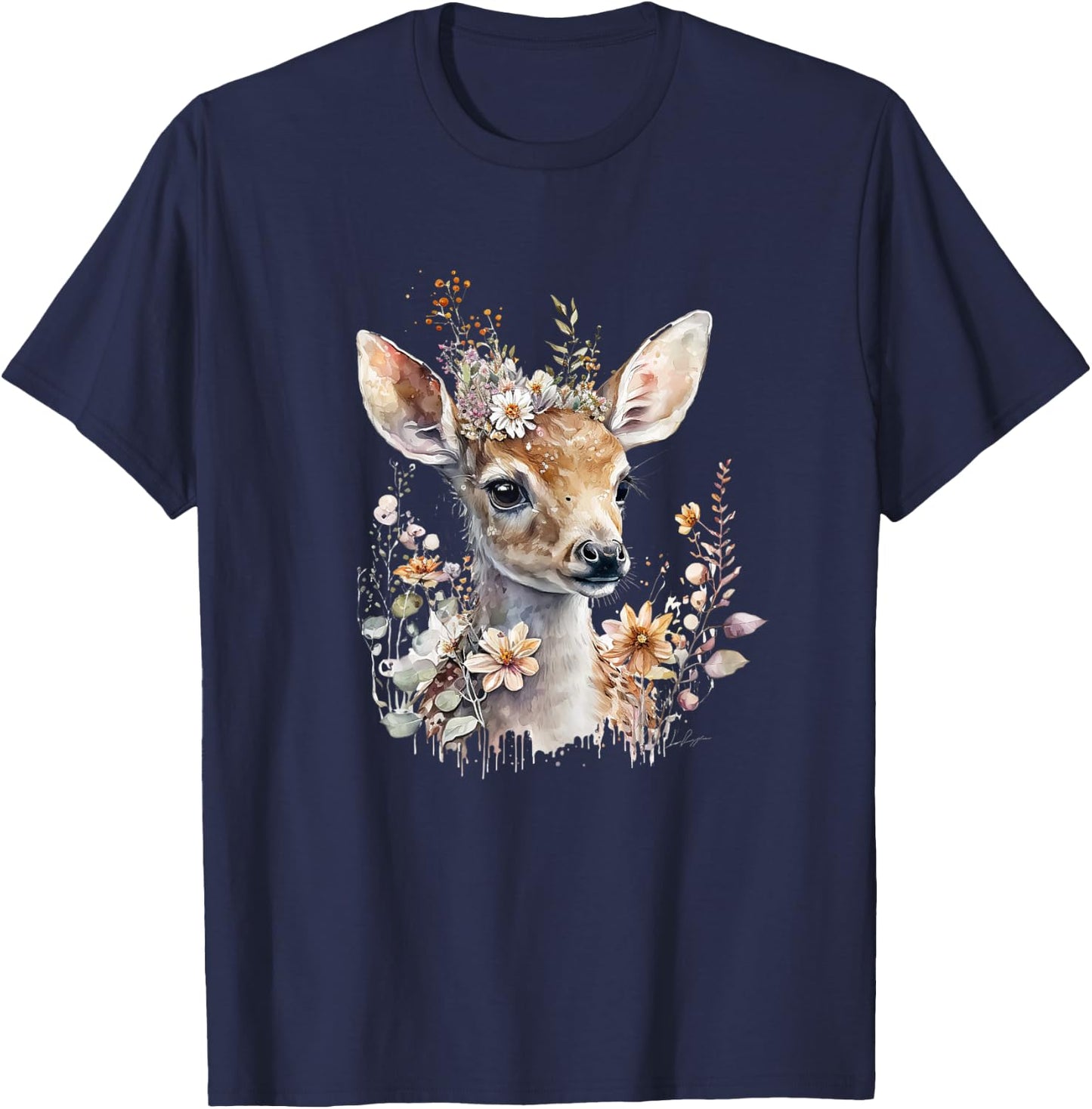 REH, Hirsch, REH Kostüm Damen, REH Kostüm Mädchen, Trachten T-Shirt - T-Shirt | Navy