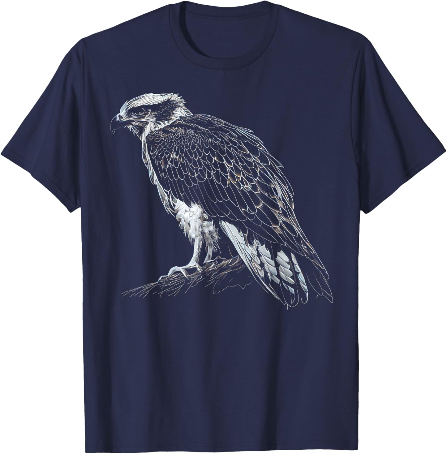 Birds of Prey , Osprey Hawk T-Shirt - T-Shirt | Navy