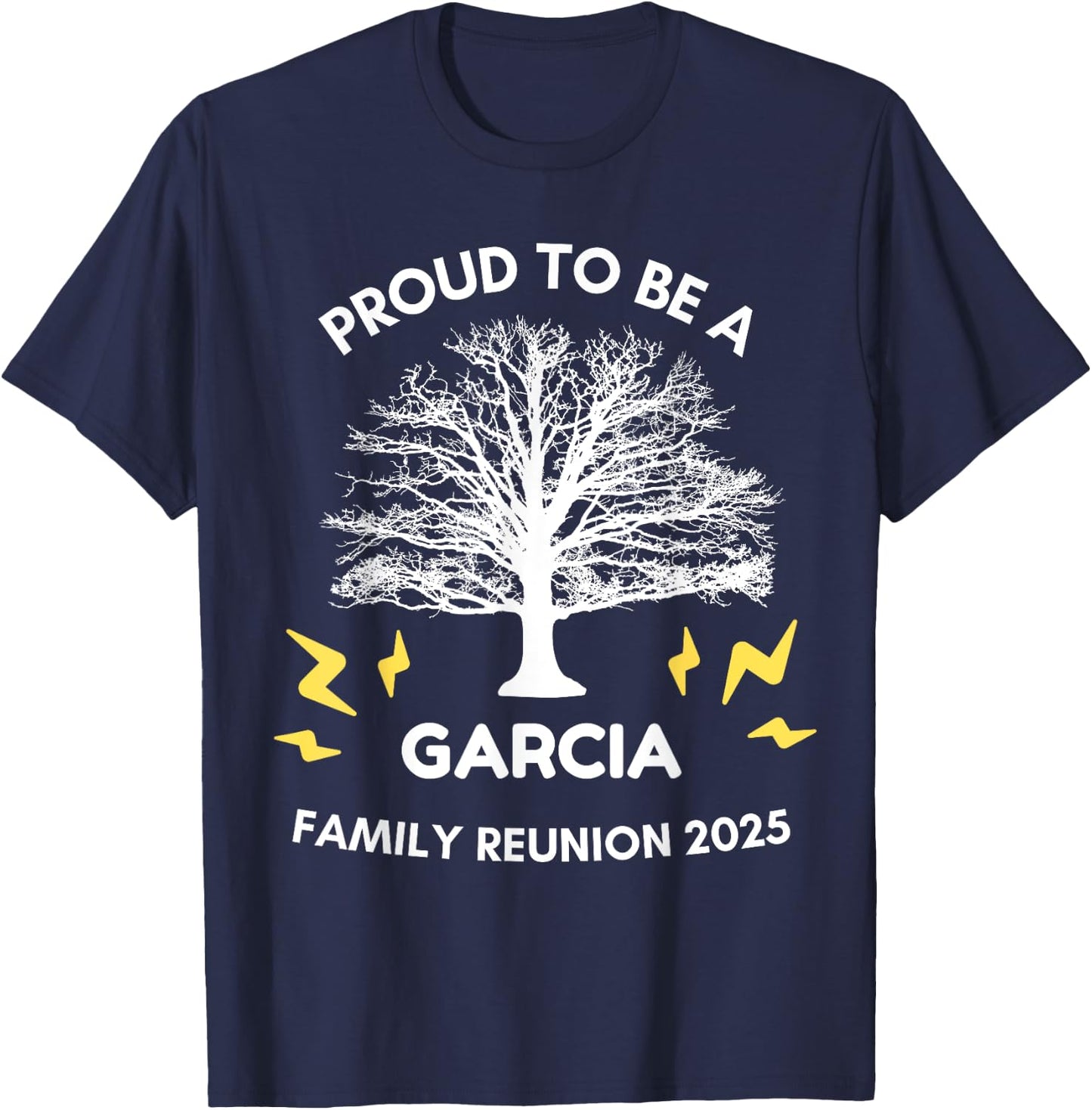 2025 GARCIA Family Reunion Gathering Family Tree Matching T-Shirt - T-Shirt | Navy