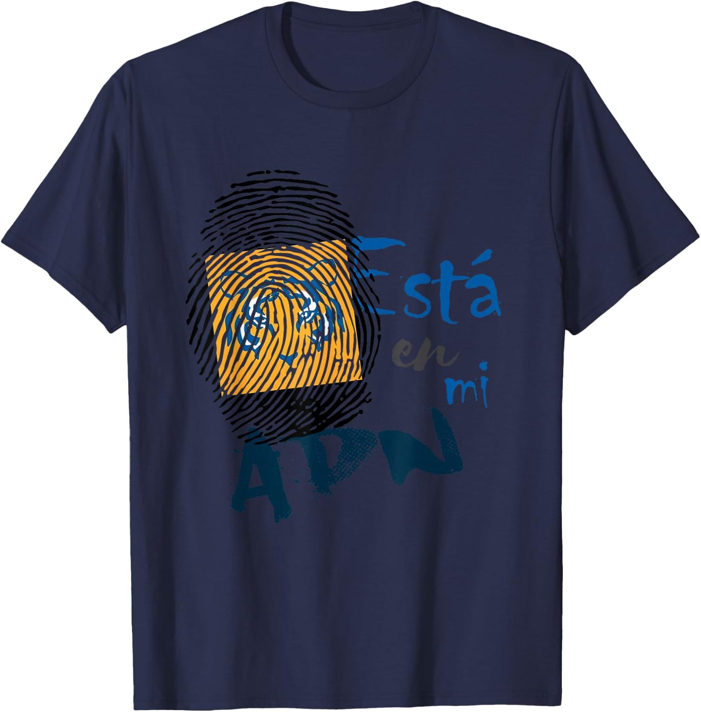 Tigres Futbol adn Mexico Nuevo Leon T-Shirt - T-Shirt | Navy