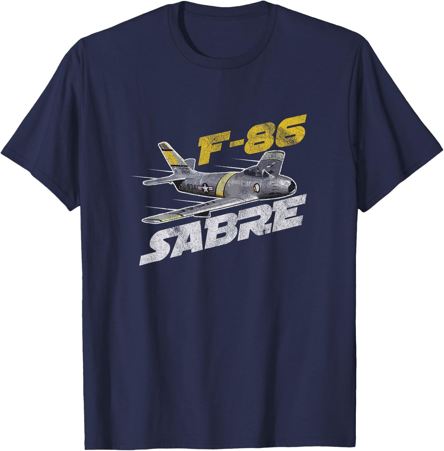 F-86 Sabre Jet Shirt Vintage Machine Veteran Pilot T-Shirt - T-Shirt | Navy