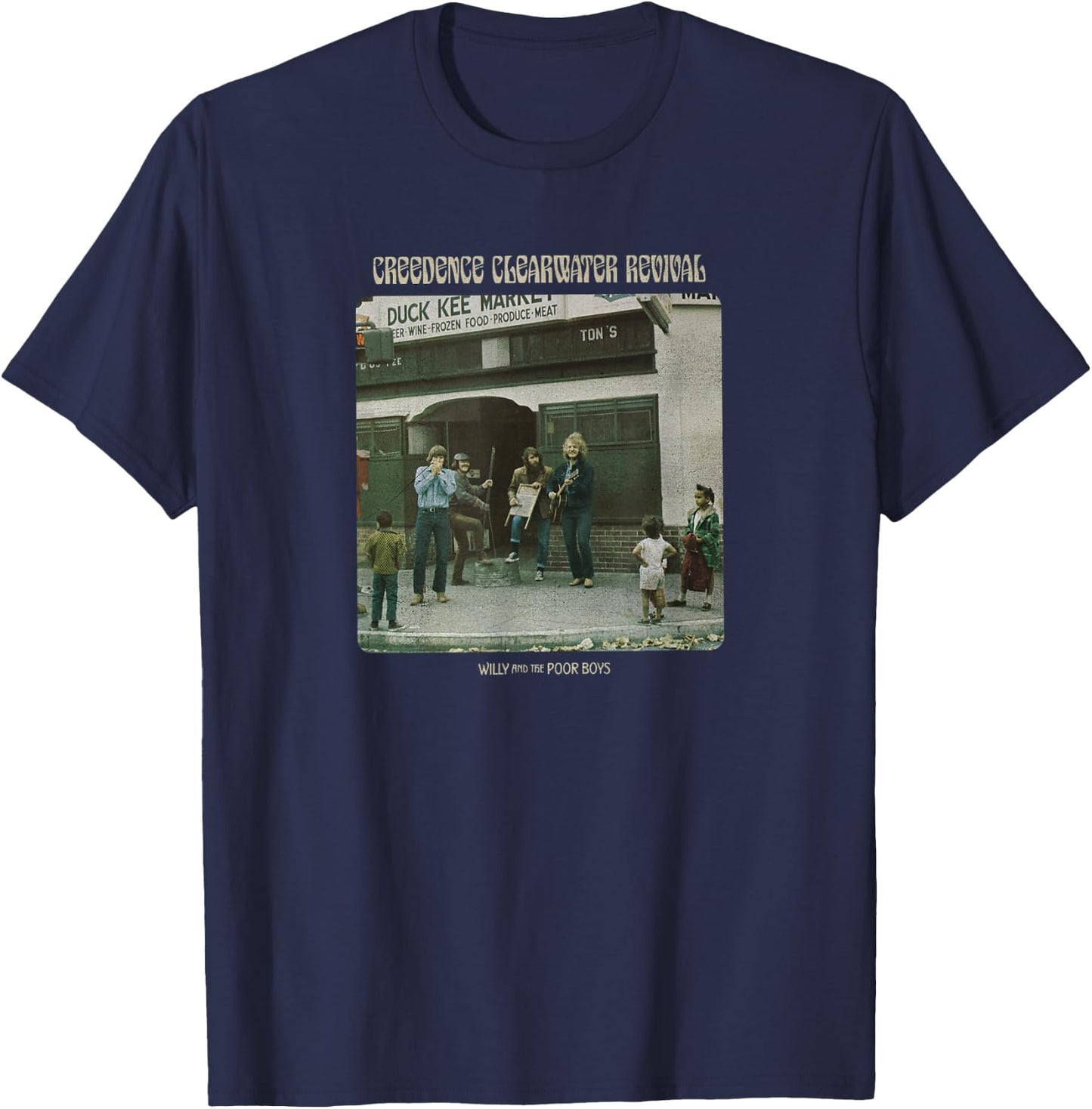 Creedence Clearwater Revival Willy & The Poor Boys , Blue, S T-Shirt - T-Shirt | Navy