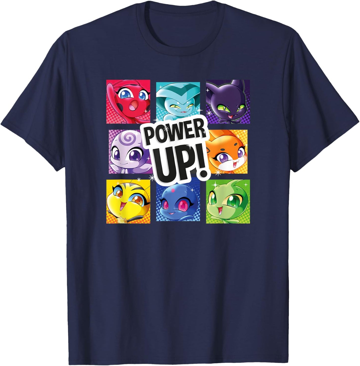 Miraculous Ladybug Kwamis Collection with all Kwamis T-Shirt - T-Shirt | Navy