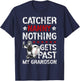 Baseball Catcher Nanny Proud Nanny Of A Baseball Catcher T-Shirt - T-Shirt | Navy