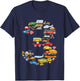 Boys 3rd Birthday Cars Vehicles Fire Engine T-Shirt - T-Shirt | Navy