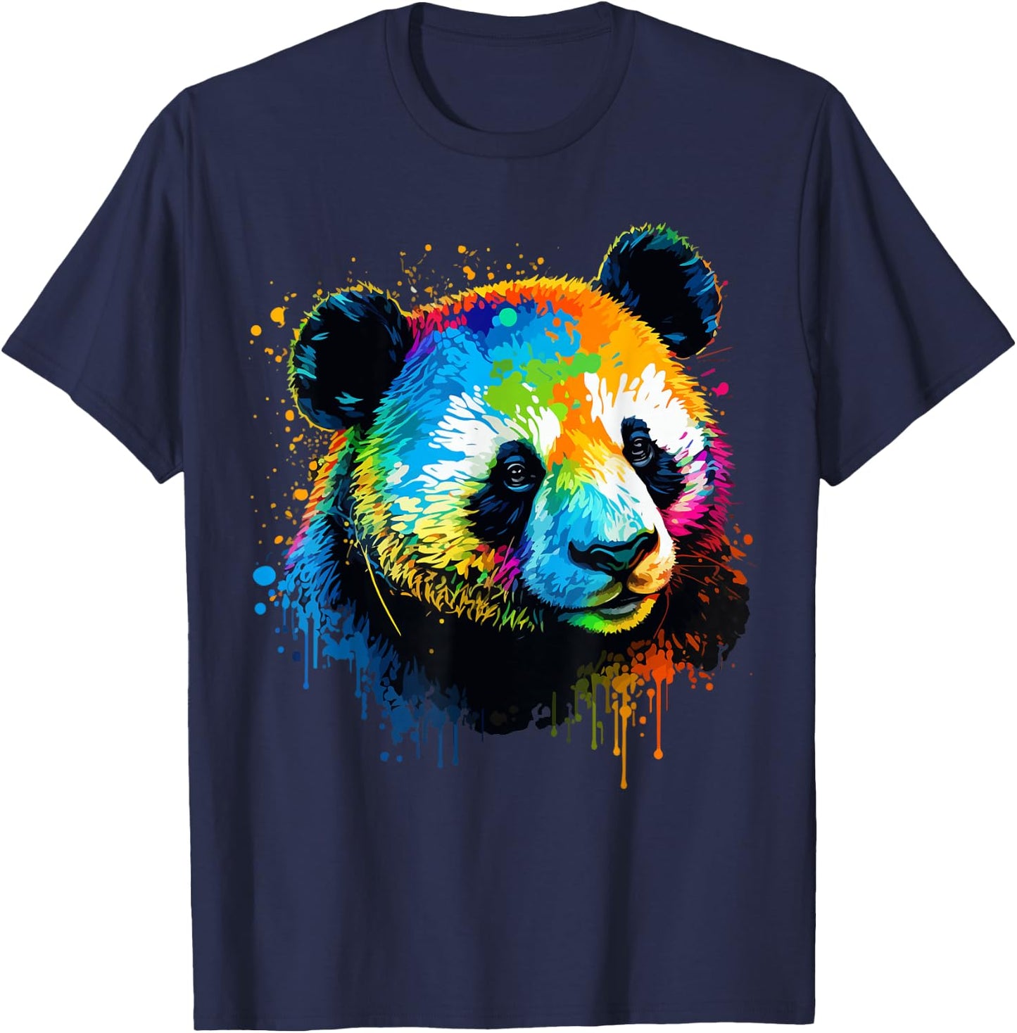 Watercolor Panda T-Shirt - T-Shirt | Navy