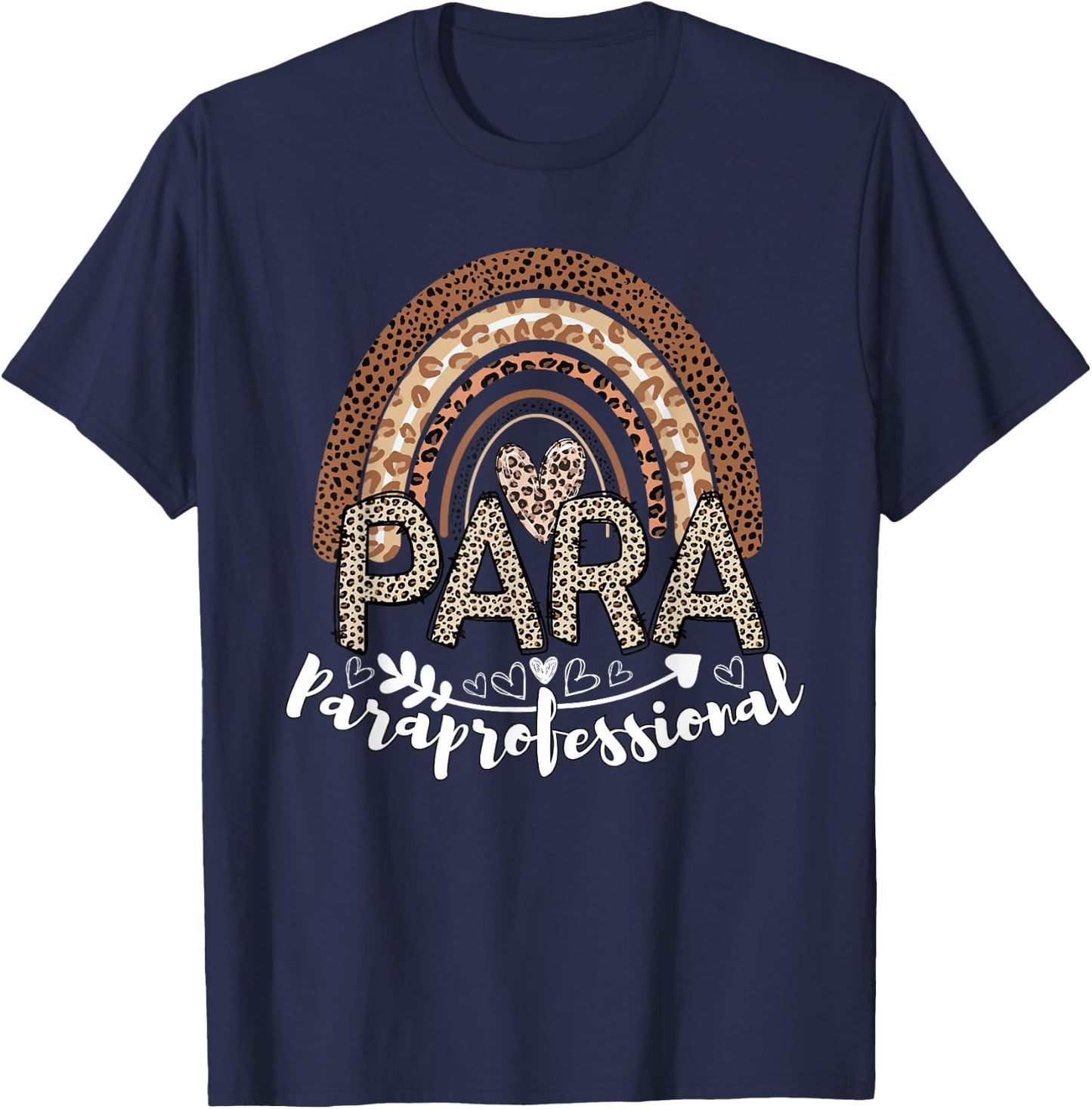 Rainbow Leopard Ideas Para Paraprofessional Special Squad T-Shirt - T-Shirt | Navy