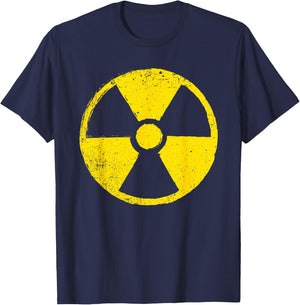 Funny Radioactive Symbol Women Biohazard Nuclear T-Shirt - T-Shirt | Navy