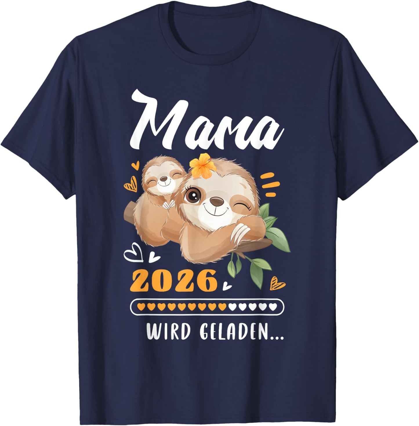 Mama 2026 Baby Ankündigung, Schwangerschaft, Werdende Mutter T-Shirt - T-Shirt | Navy