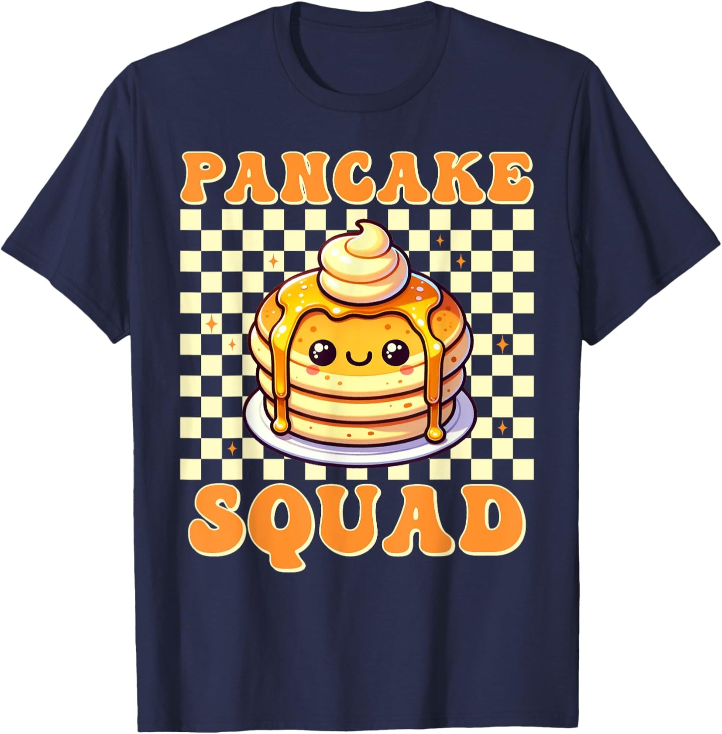 Pancake Squad Crew Syrup Brunch Breakfast Bake Maker T-Shirt - T-Shirt | Navy