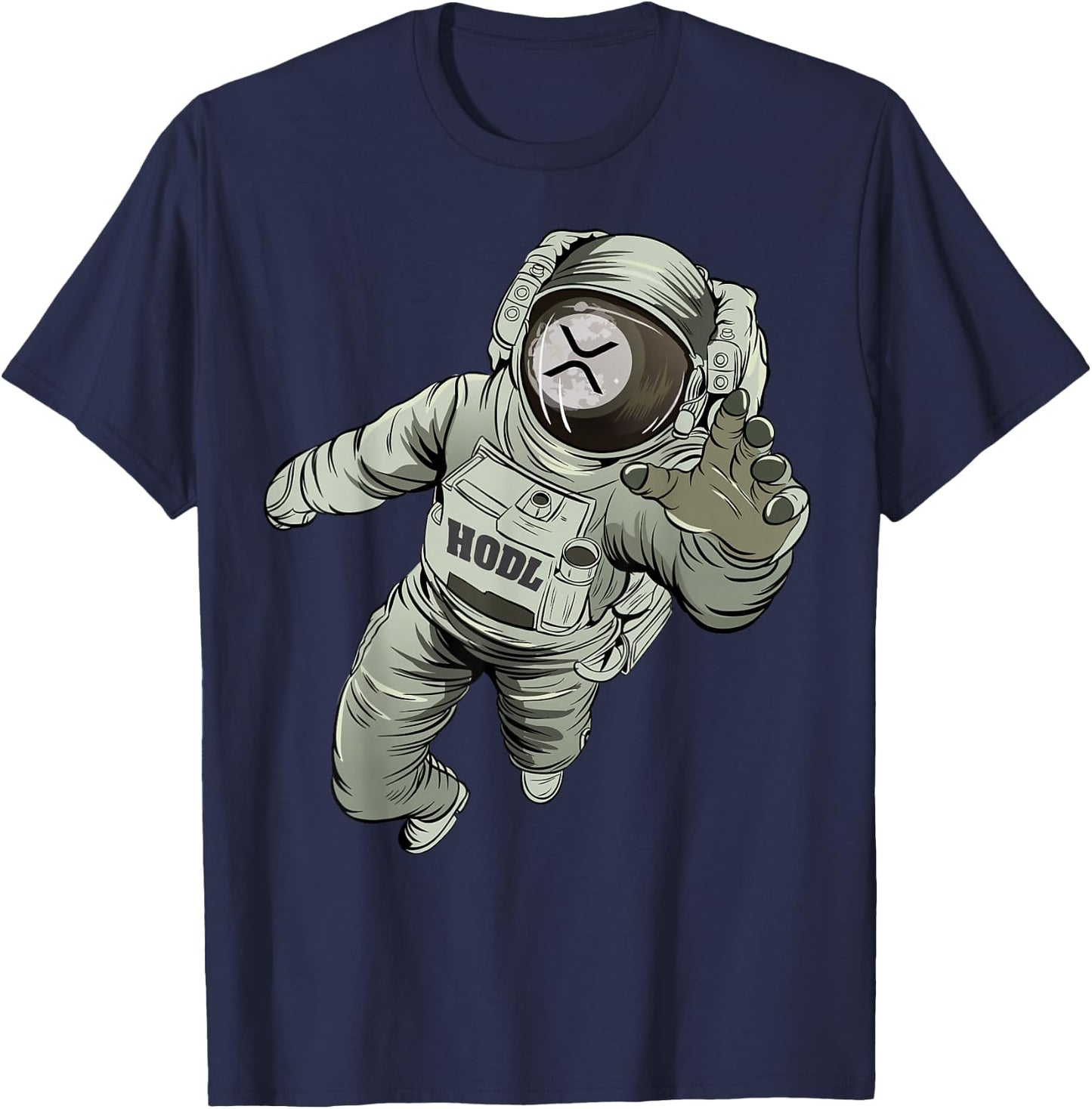 Ripple Logo Moon XRP T-Shirt - T-Shirt | Navy