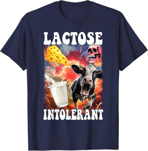 Lactose Intolerant Meme T-Shirt - T-Shirt | Navy