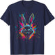 Scary Rabbit Halloween Horror Easter Day Bunny Face Tie Dye T-Shirt - T-Shirt | Navy