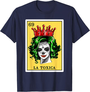 Spanish-Mexican Bingo Toxica Gifts - La Toxica T-Shirt - T-Shirt | Navy