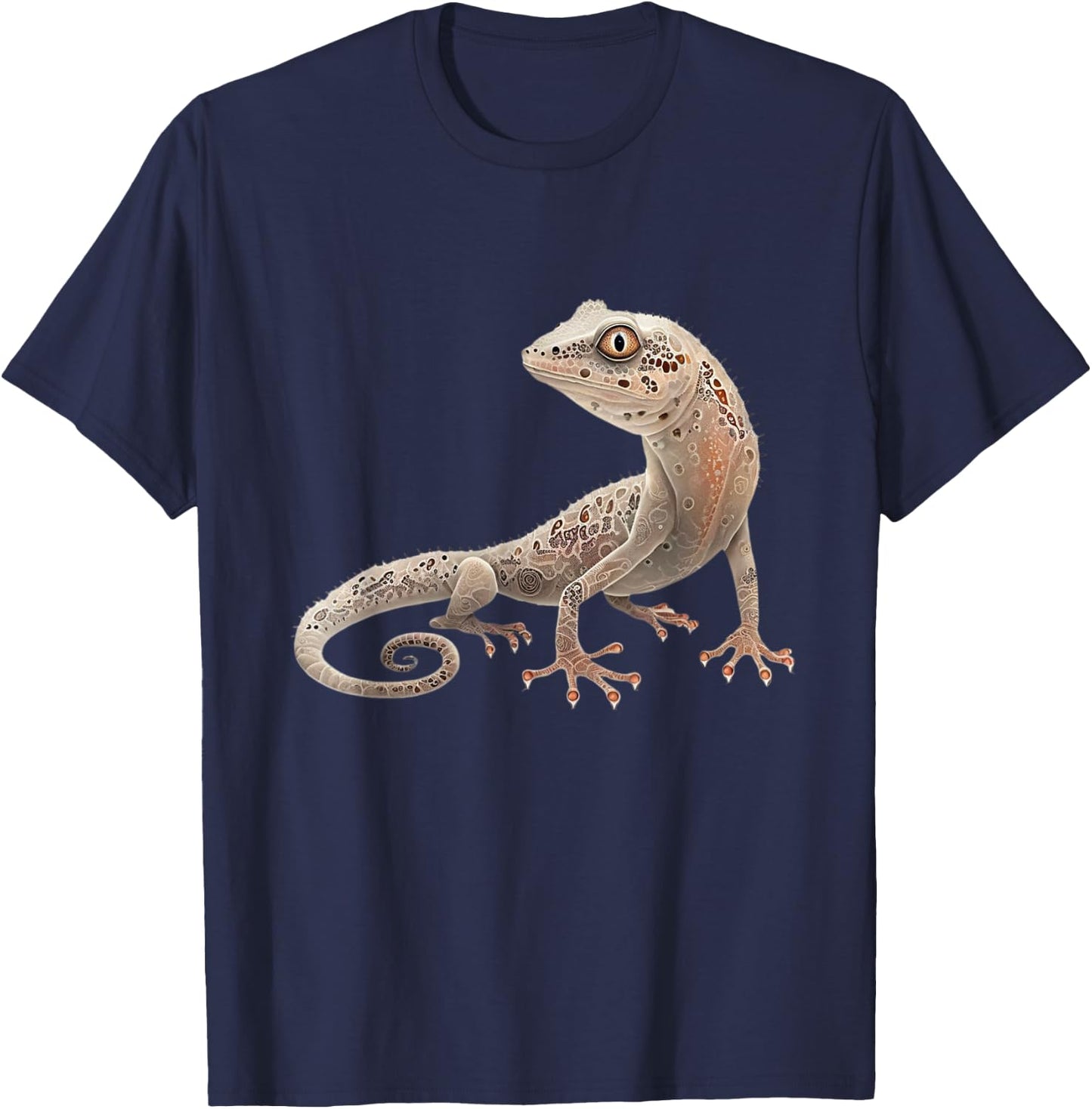 A Unique and Playful Gecko Design T-Shirt - T-Shirt | Navy
