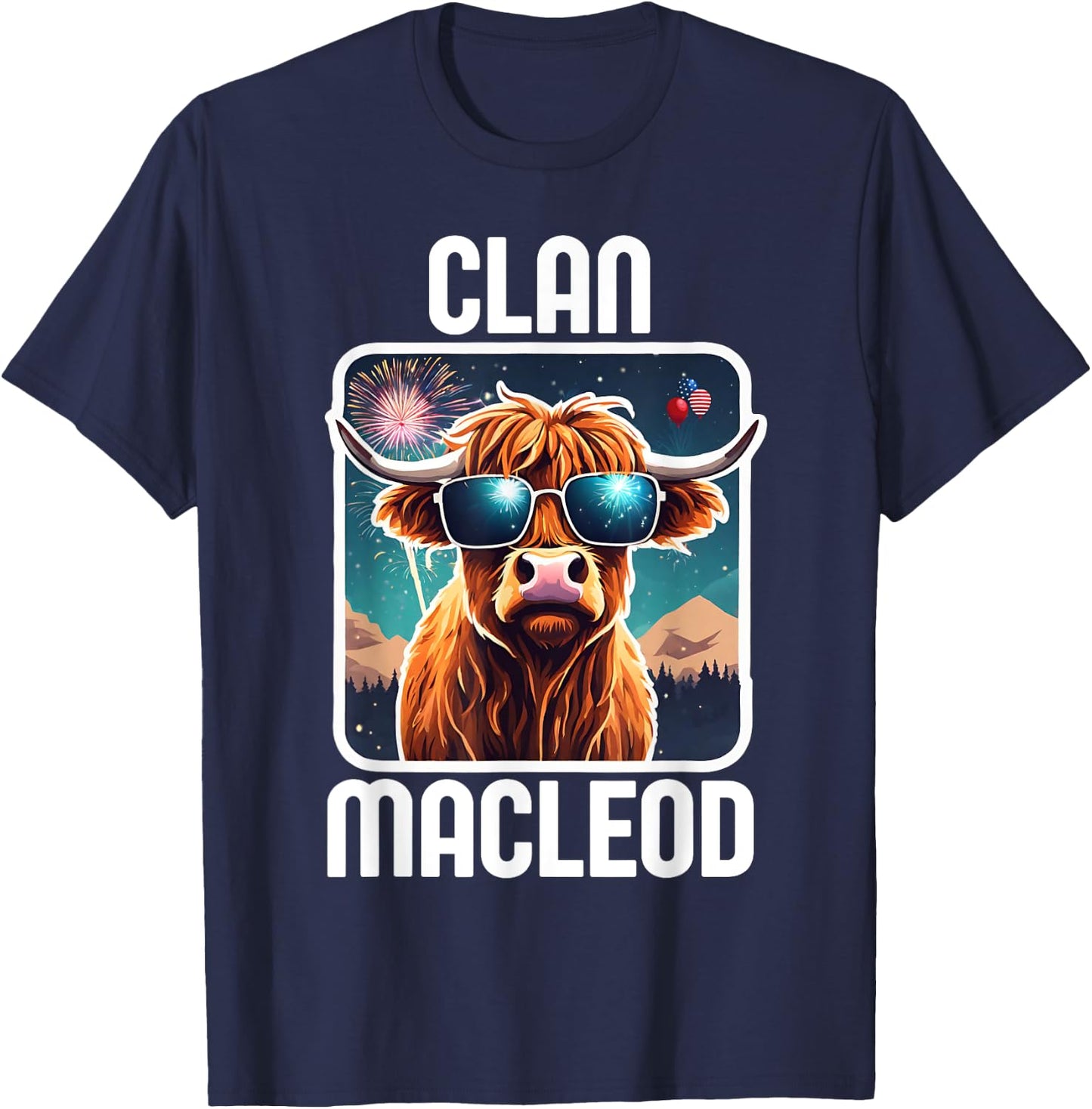 MacLeod Clan 4th July Scottish Family Name USA Party T-Shirt - T-Shirt | Navy