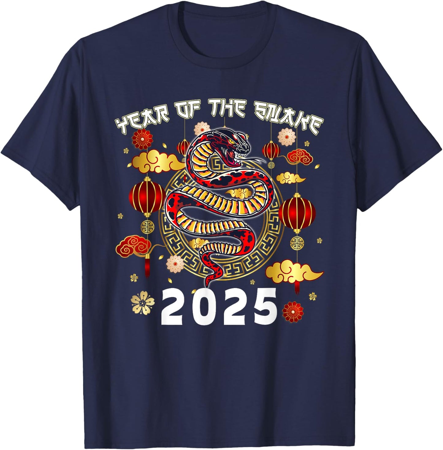 Year Of The Snake 2025 Lunar New Year Chinese New Year 2025 T-Shirt - T-Shirt | Navy