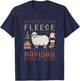 Fleece Feliz Navidad Sheep Ugly Christmas Sweater Sheep T-Shirt - T-Shirt | Navy