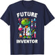 Future Inventor Funny Dinosaur, Smart Scientist Dino, Kids T-Shirt - T-Shirt | Navy