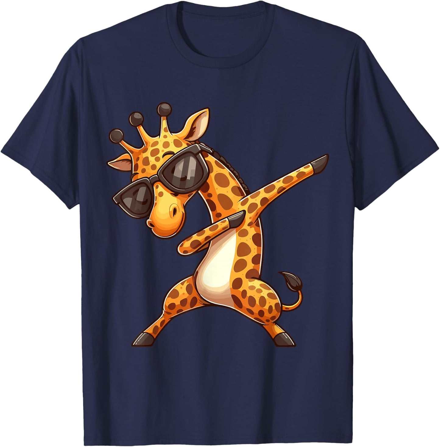 Dabbing Giraffe T-Shirt - T-Shirt | Navy