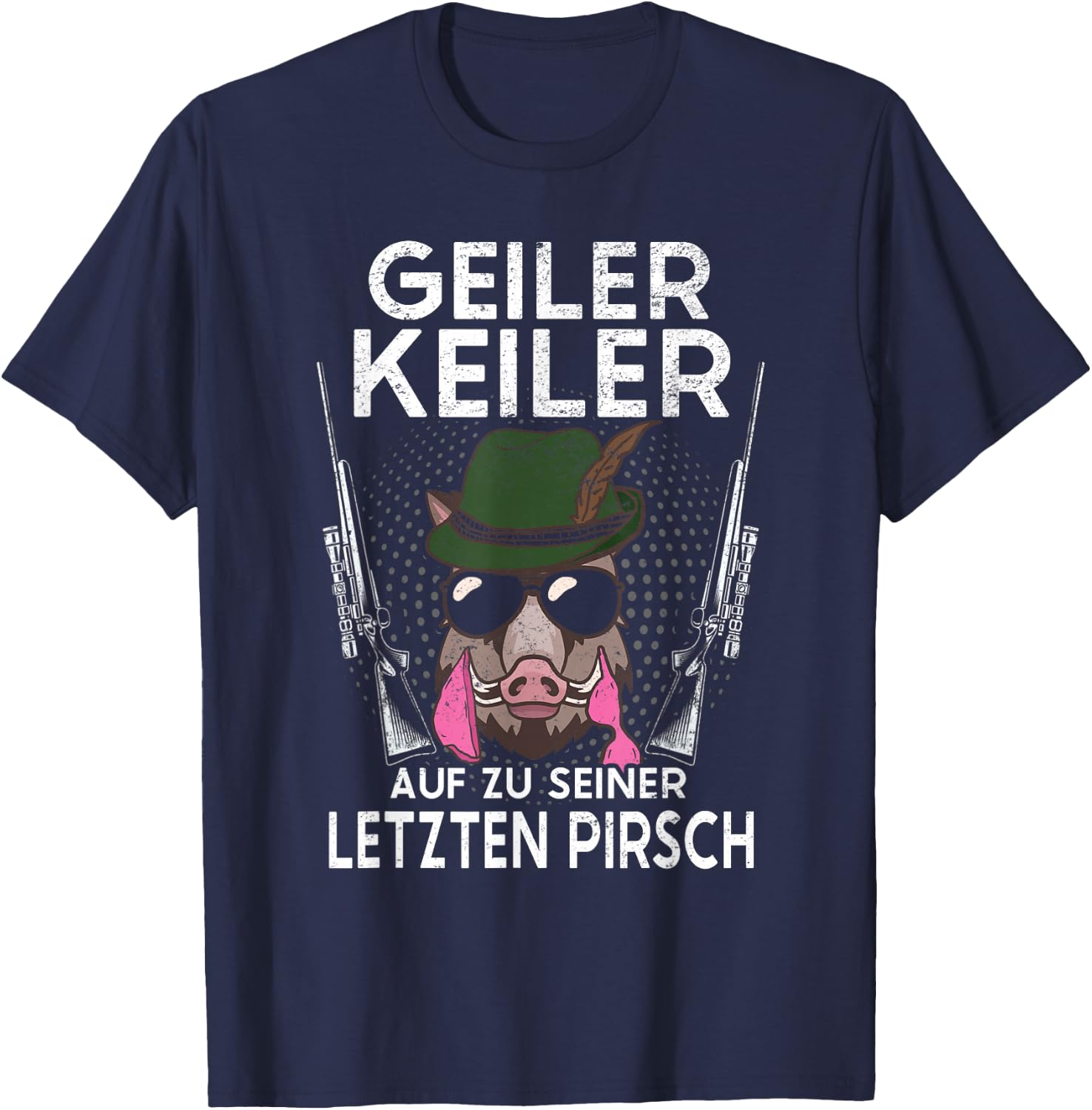 JGA Jäger Geiler Keiler Junggesellenabschied Jagd T-Shirt - T-Shirt | Navy