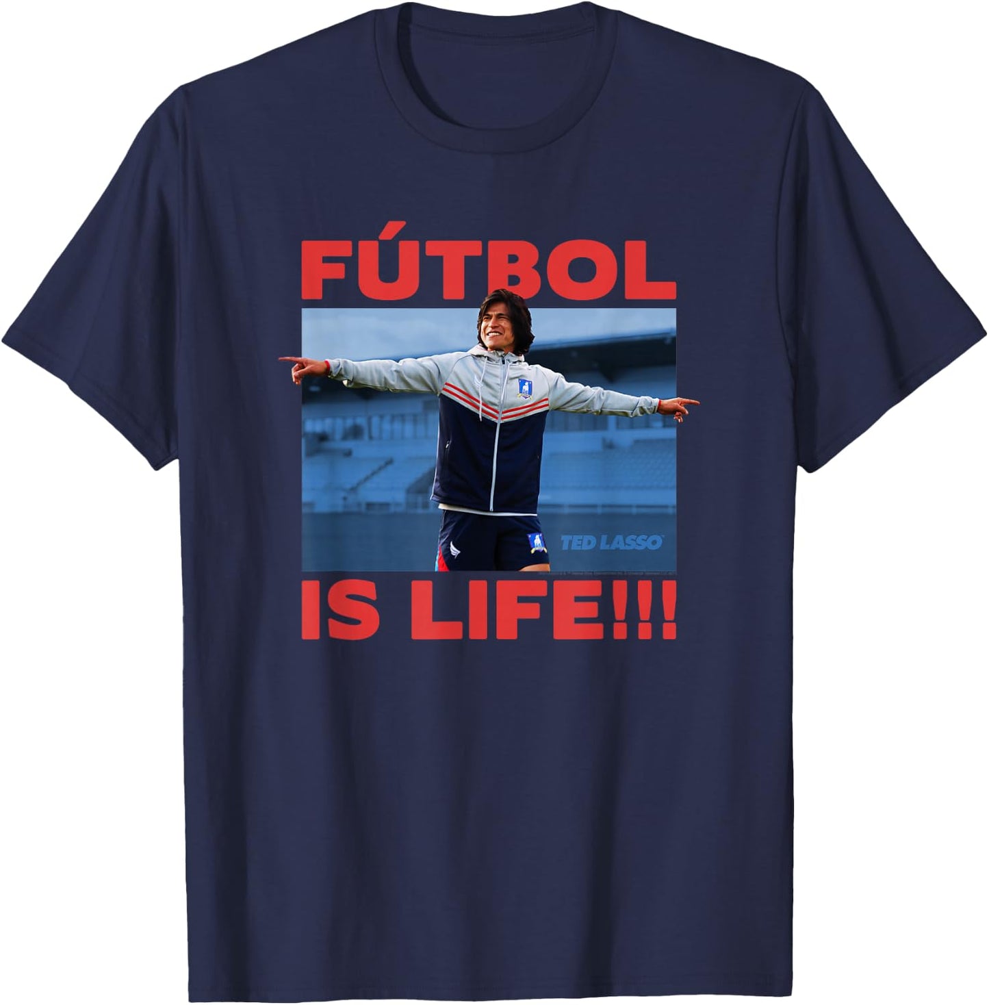 Ted Lasso Dani Rojas Futbol is Life T-Shirt - T-Shirt | Navy
