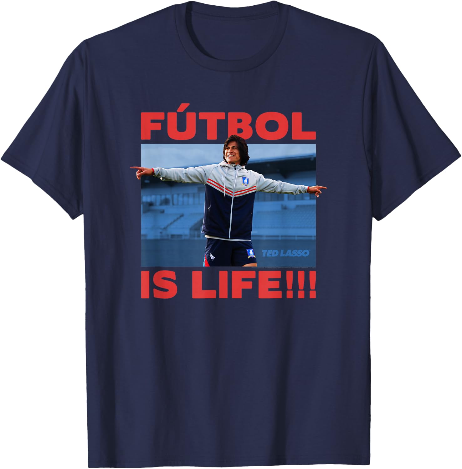 Ted Lasso Dani Rojas Futbol is Life T-Shirt - T-Shirt | Navy