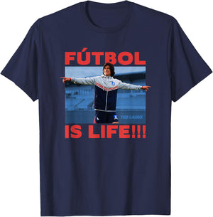 Ted Lasso Dani Rojas Futbol is Life T-Shirt - T-Shirt | Navy