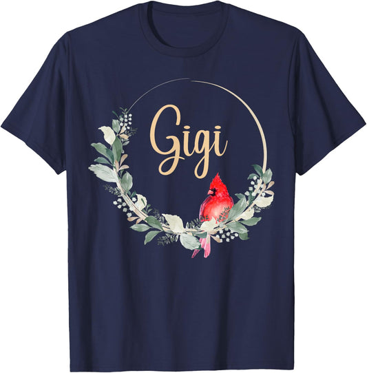 Gigi Great Grandma Cardinal Pregnancy Announcement Baby T-Shirt - T-Shirt | Navy