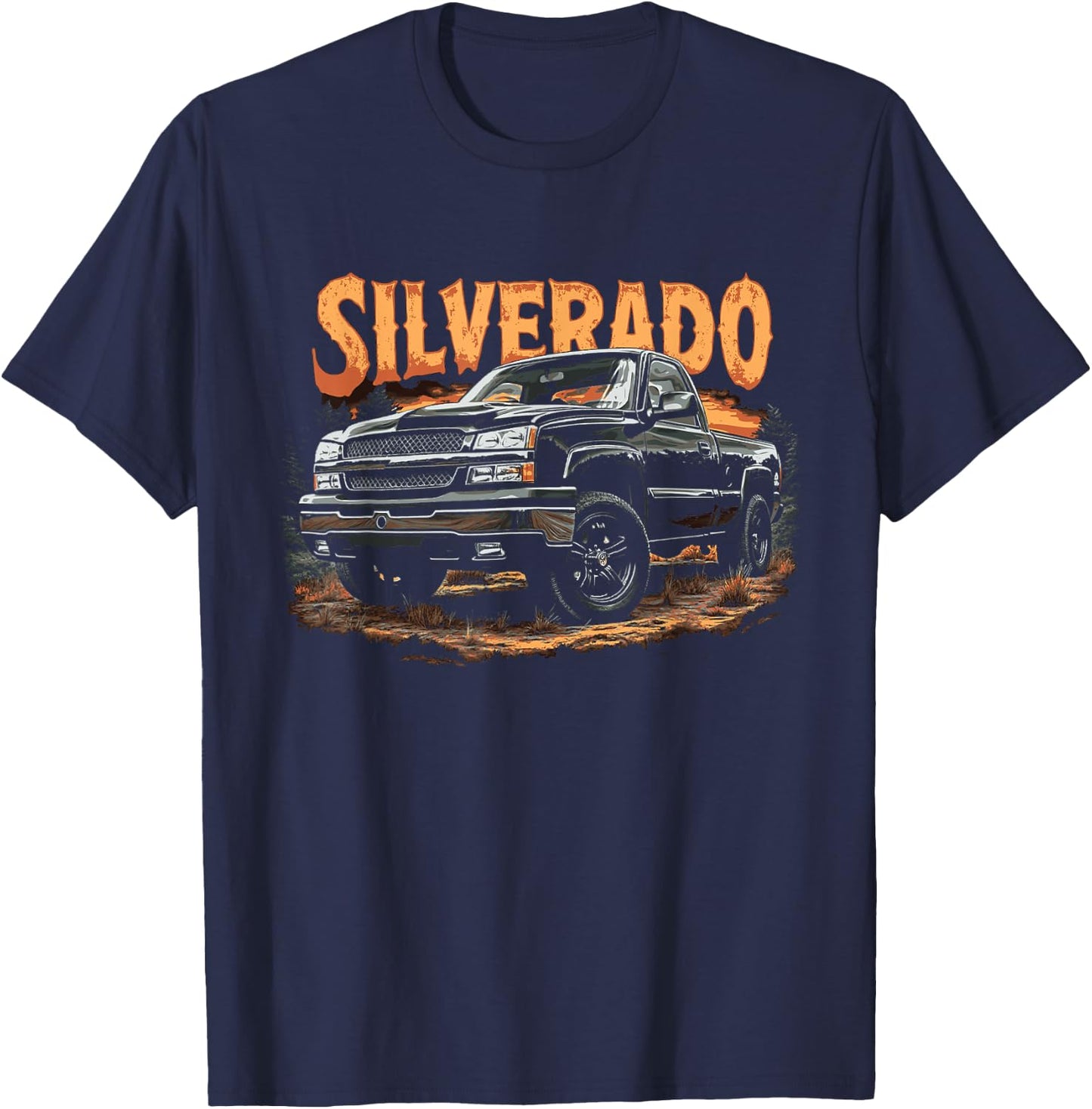 Silverado Truck 2003-2006 Cateye OBS Old Body Style Truck T-Shirt - T-Shirt | Navy
