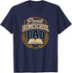 Proud Homeschool Dad Teacher Parent T-Shirt - T-Shirt | Navy