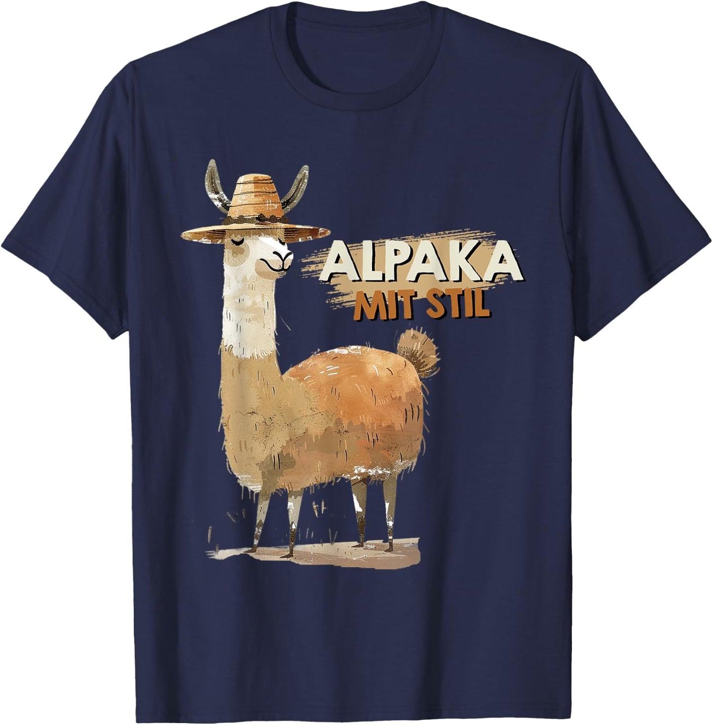 Alpaka Fan ALPAKA MIT STIL Lama Lustiges Alpakas T-Shirt - T-Shirt | Navy