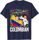 Colombian National Hispanic Heritage Month Colombia Kids T-Shirt - T-Shirt | Navy