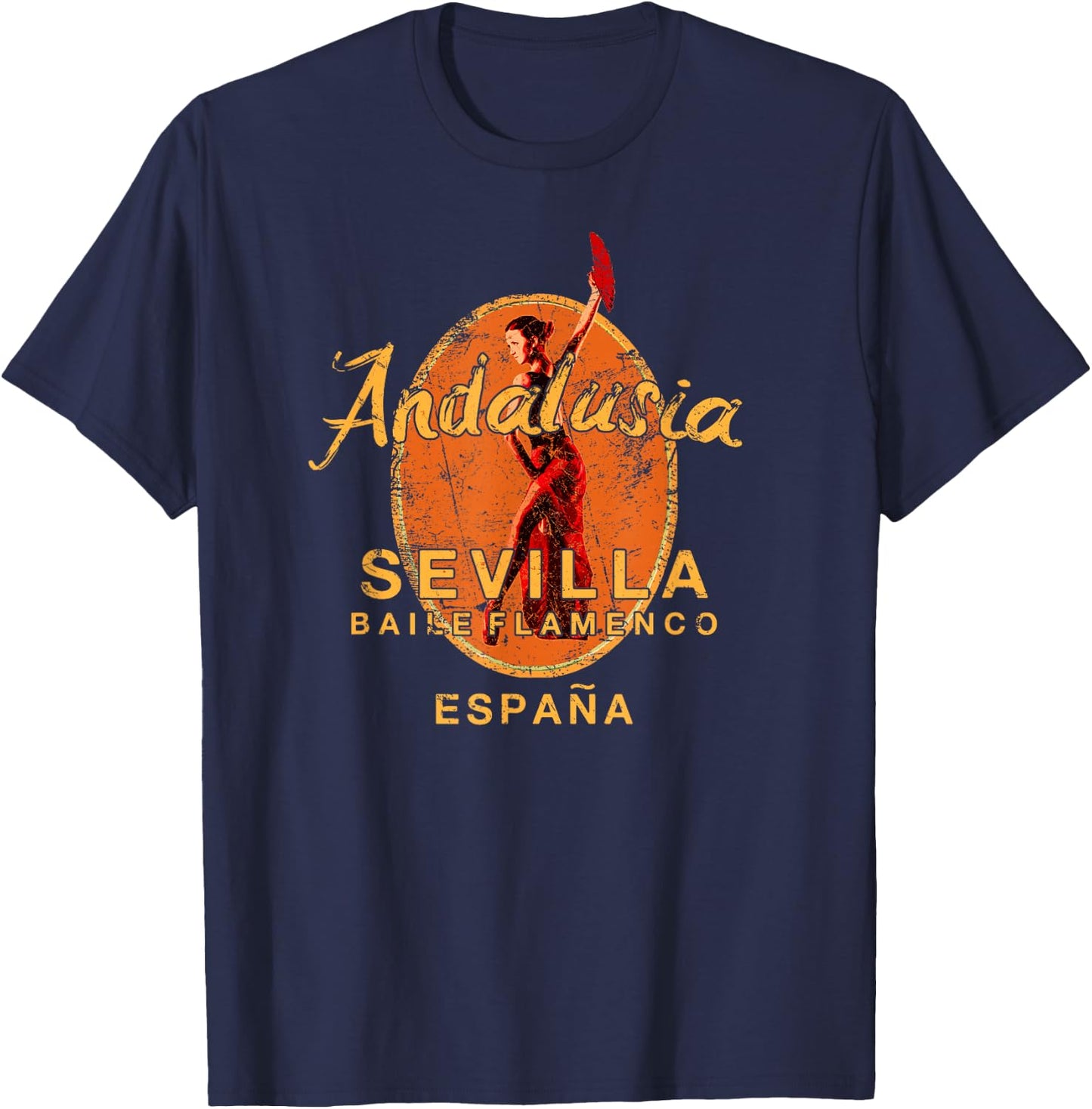 Spain Seville Flamenco Dance Andalusia Sevilla Espana T-Shirt - T-Shirt | Navy