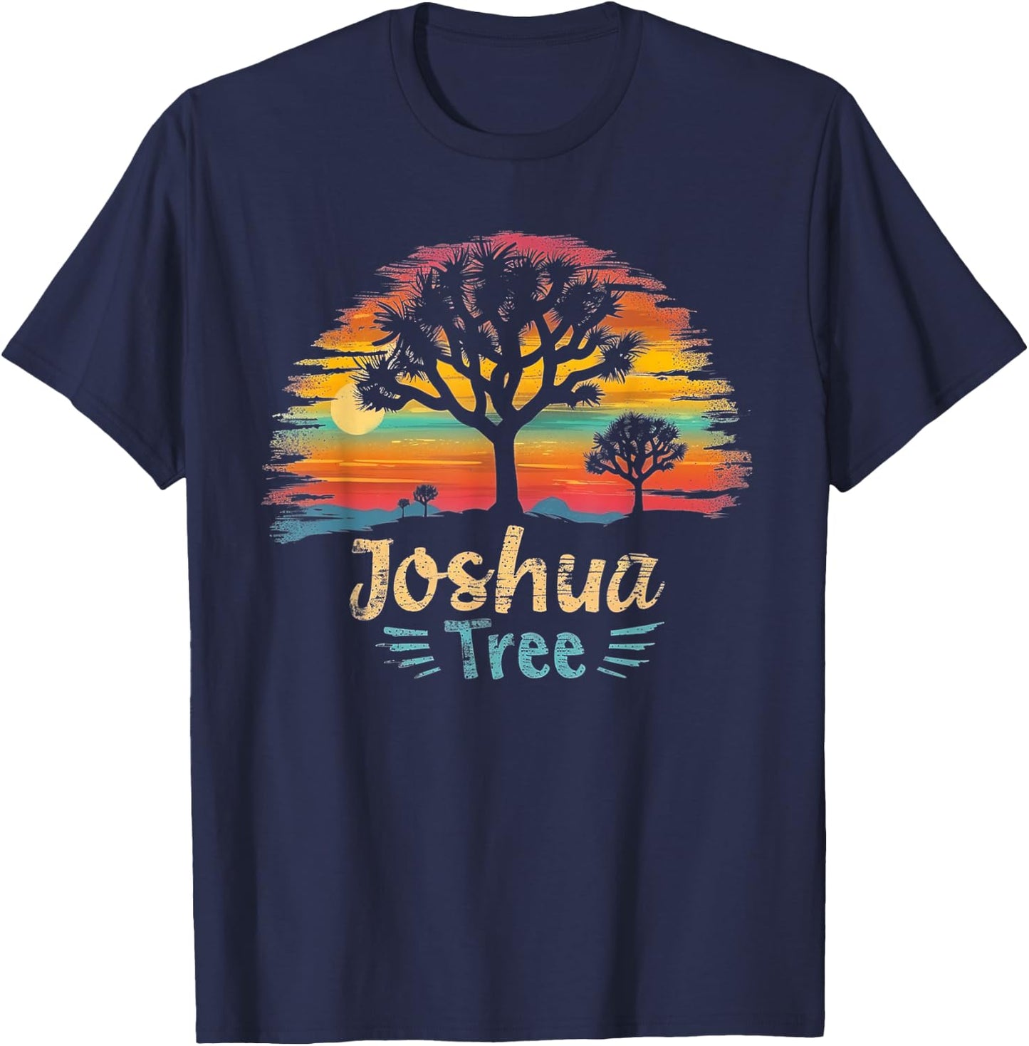 Joshua Tree - US National Park Vintage Men Women Kids Retro T-Shirt - T-Shirt | Navy