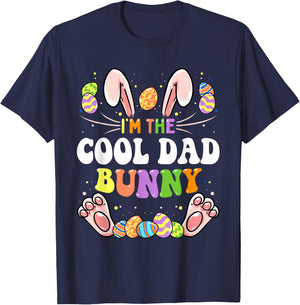 I'm The Cool Dad Bunny Matching Family Easter Party T-Shirt - T-Shirt | Navy