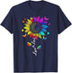 Love is Love Rainbow Sunflower LGBT Gay Lesbian Pride T-Shirt - T-Shirt | Navy