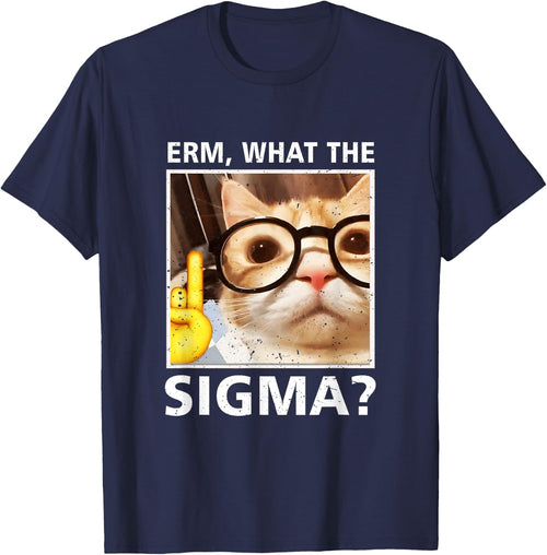 Erm What-The Sigma Cat Meme Selfie Cat Wearing Sunglasses , Black, S